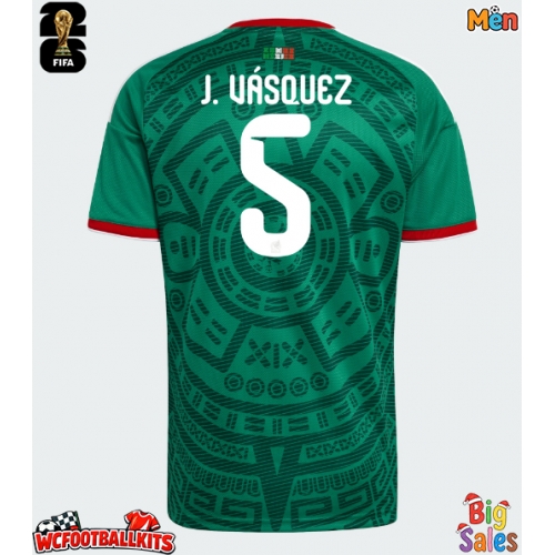 Mexico Johan Vasquez #5 Replica Home Stadium Shirt World Cup 2026 Short Sleeve